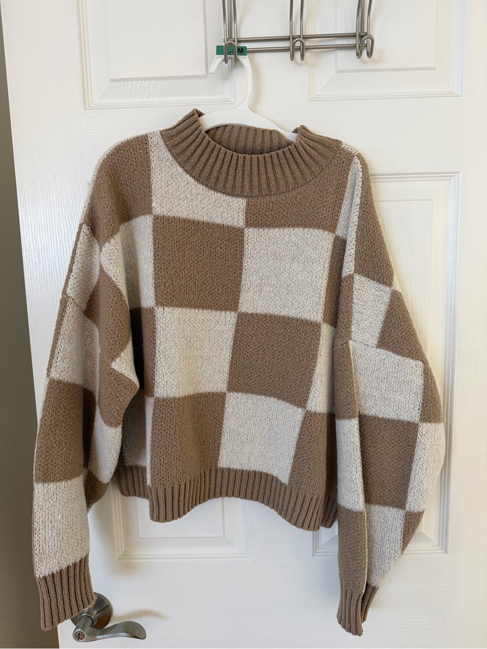 Women’s Checked Chunky Knit Sweater